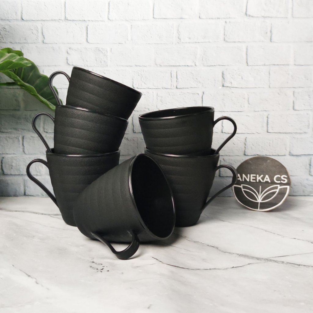 Gelas Plastik 250 ml Japan Series - Cangkir Kecil - Gelas Gagang Plastik - Gelas Cangkir Plastik - C