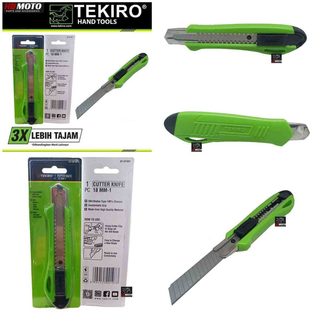 

TEKIRO Pisau Cutter KNIFE PC 18 MM-1/CUTTER KNIFE 18 MM GT-CK1821 / Tools