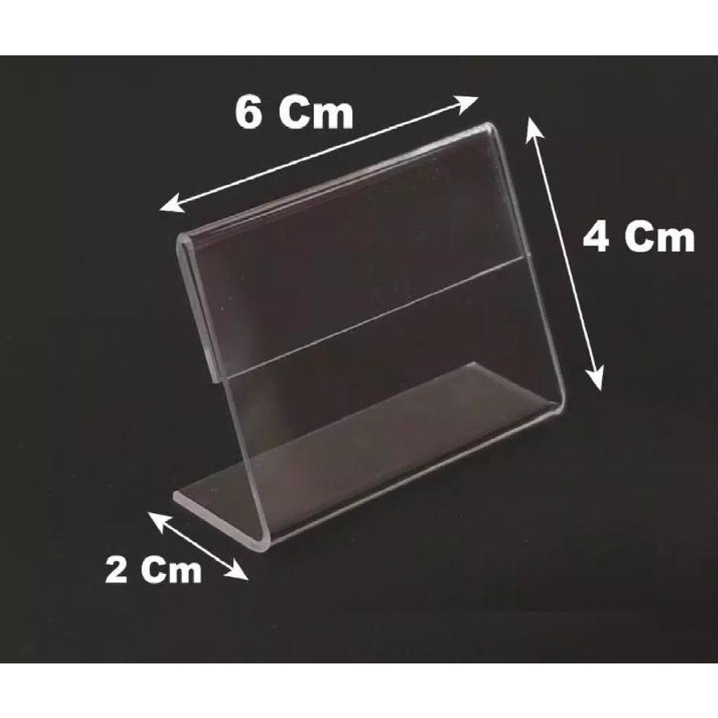 

Label Harga 6x4cm Acrylic Stand Price Tag - Label Display Harga Barang