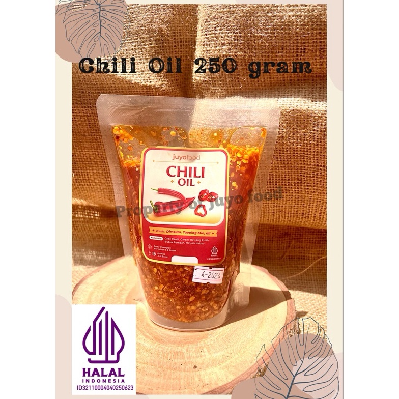 

[☯H22$] HALAL MUI MINYAK CABAI 250 GRAM CHILI OIL untuk dimsum ramen lamien mie bakso baso aci nasgor dll Recomended