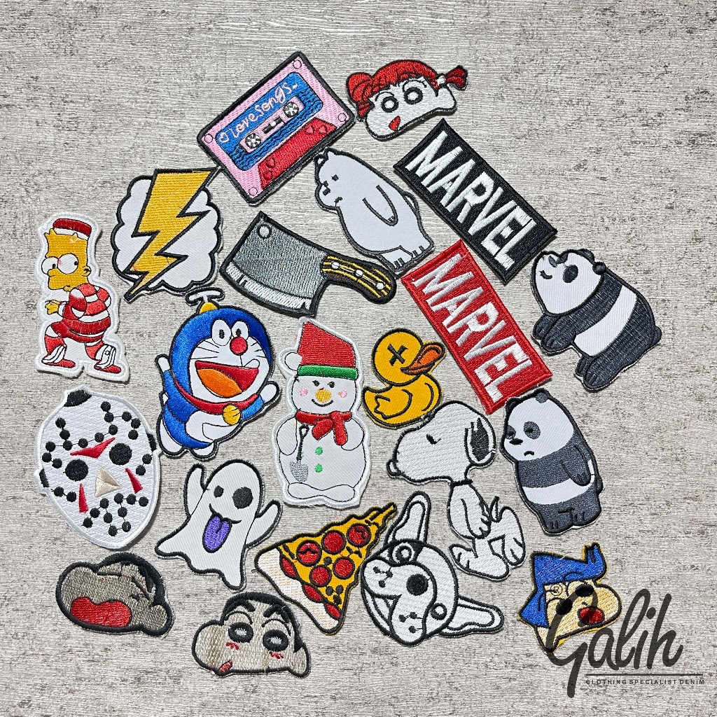 PATCH BORDIR PATCH EMBLEM KARAKTER PATCH BORDIR QUALITY