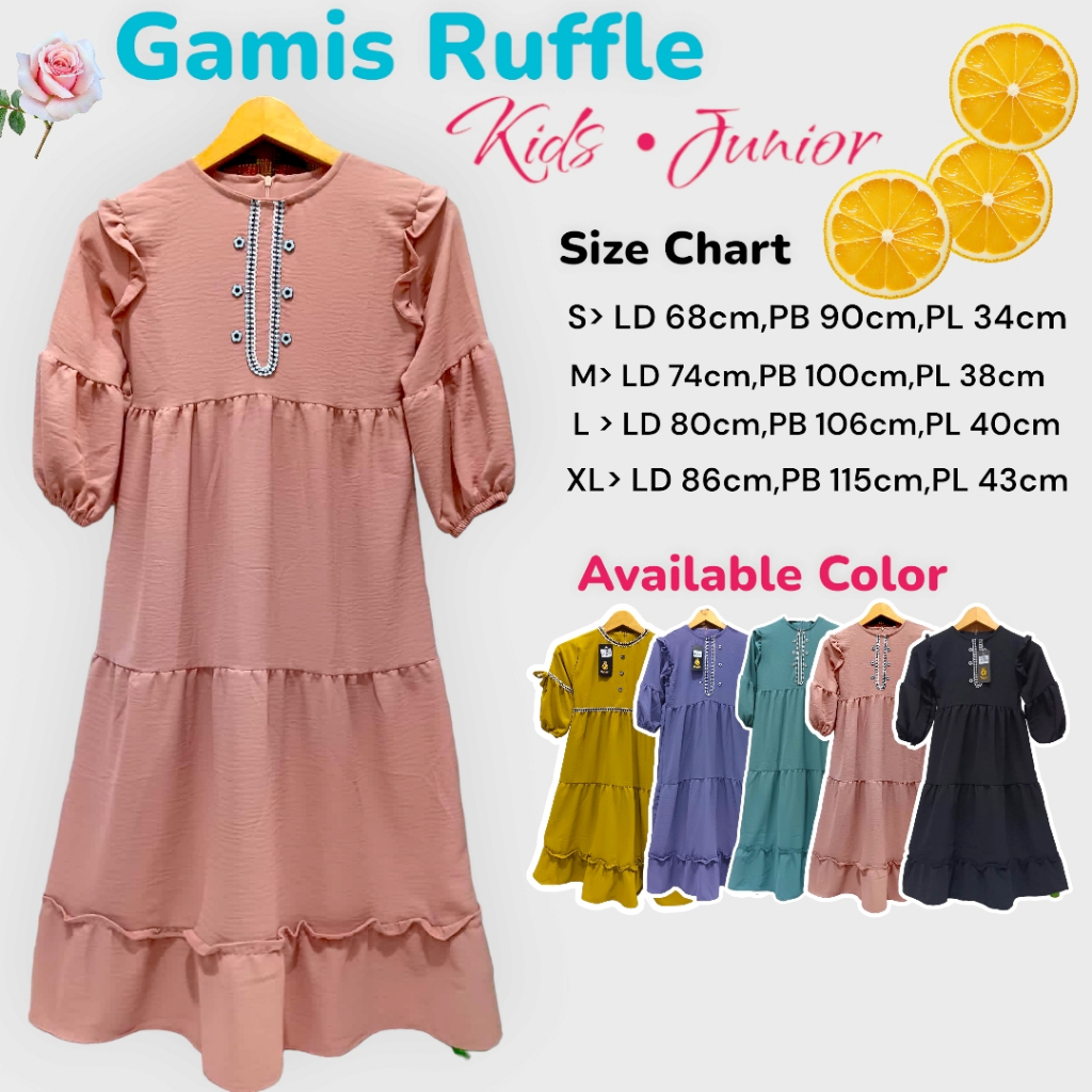 Gamis Anak Ruffle