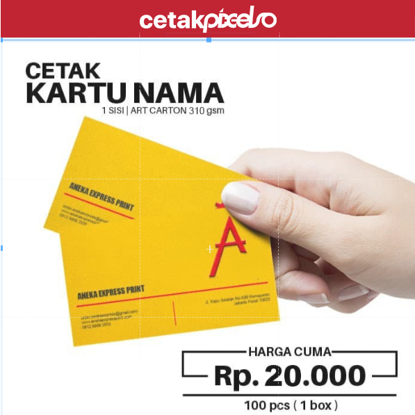 

Kartu Nama 1 Sisi atau 2 Sisi ( ART CARTON 260gsm ) - 1 SISI POLOS