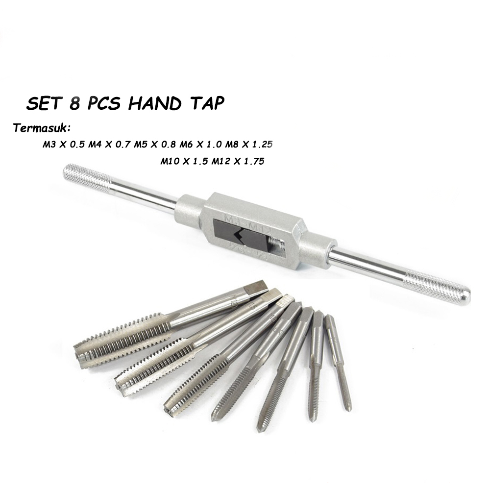 Tap Drat Ulir 8 Pcs Freed / Alat Membuka Baut Patah Dol Slek