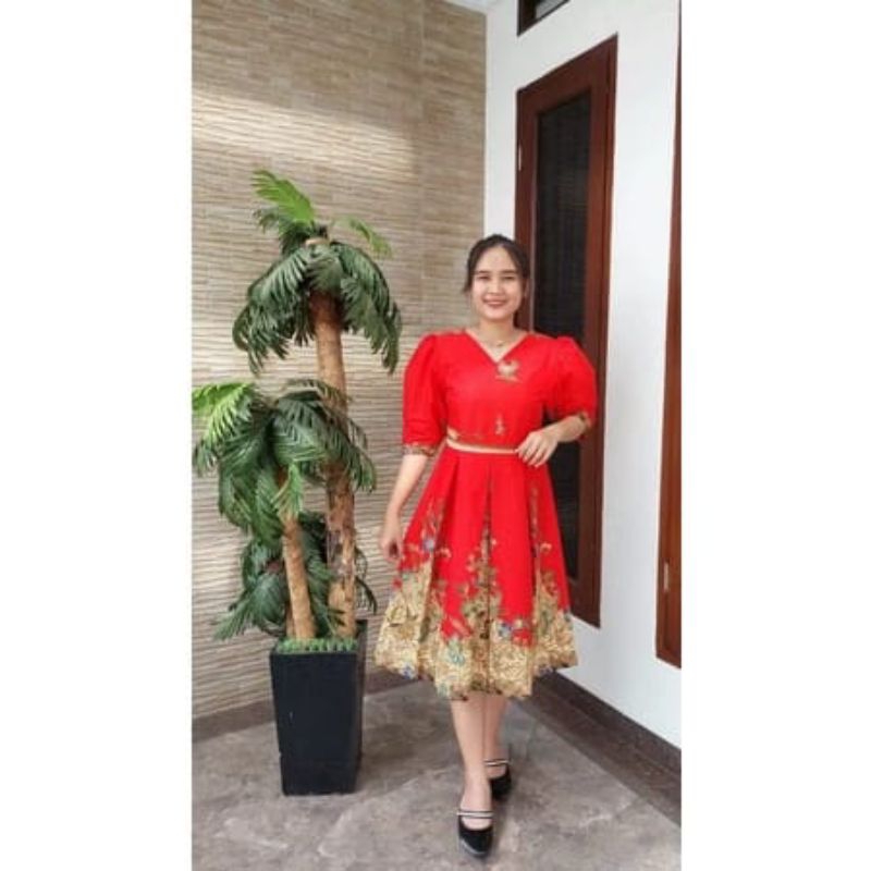 DRESS DRES BATIK JUMBO ATASAN BATIK WANITA MODERN BAJU KERJA WANITA