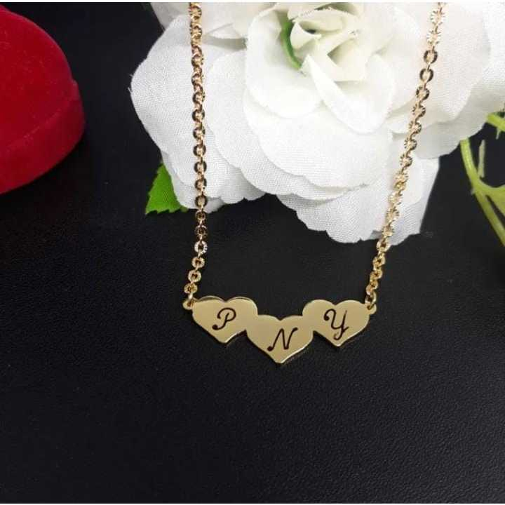 Kalung Nama Inisial Love