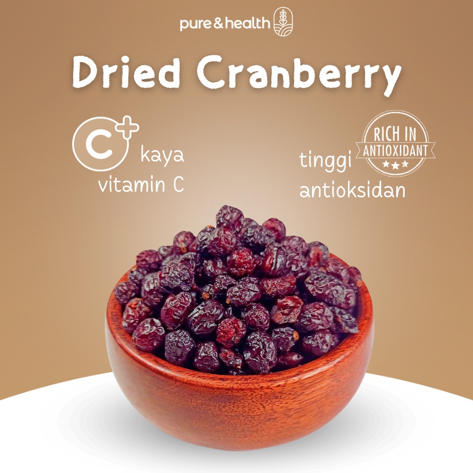 

74 Dried Cranberry Unsweeted 250 gr Buah Cranberry Natural Super Food 33