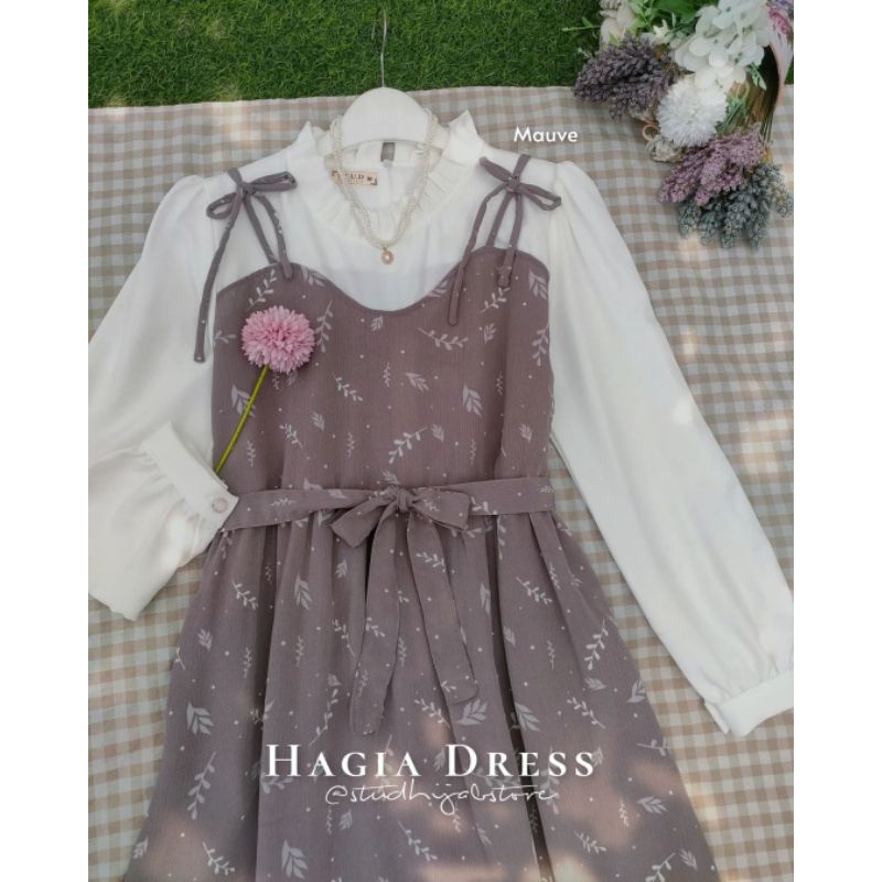 Hagia Overall Dress Gamis Bunga Hagia