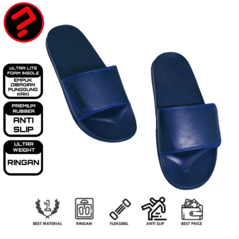 Sandal Slip On Polos Upper Navy