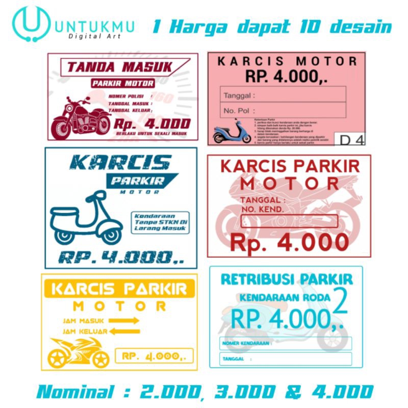 

karcis motor mix 10 desain bebeda