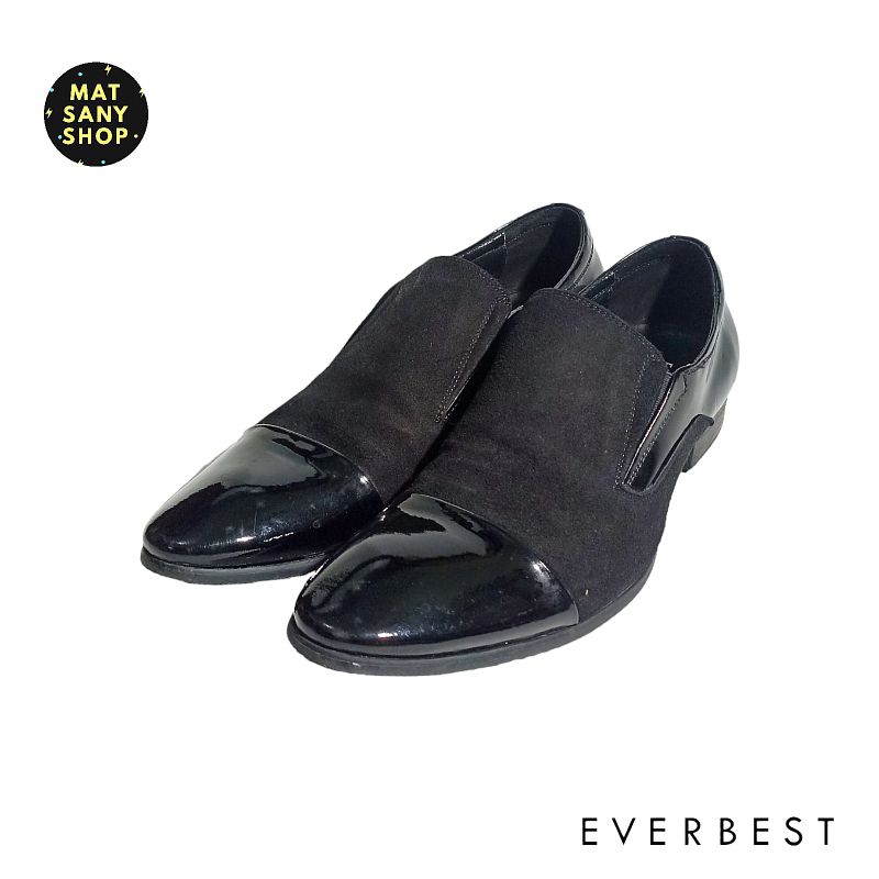 Sepatu Kulit Leather Loafer Pantofel Everbest Slip On Mens Pria Formal