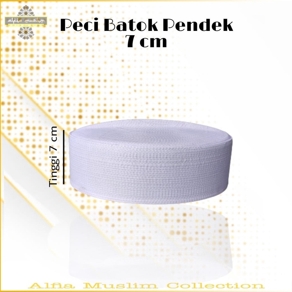 modelTipe ZL065 Peci Batok Pendek / Peci Haji / Peci putih / Kopiah Haji / Songko / Kopyah Putih