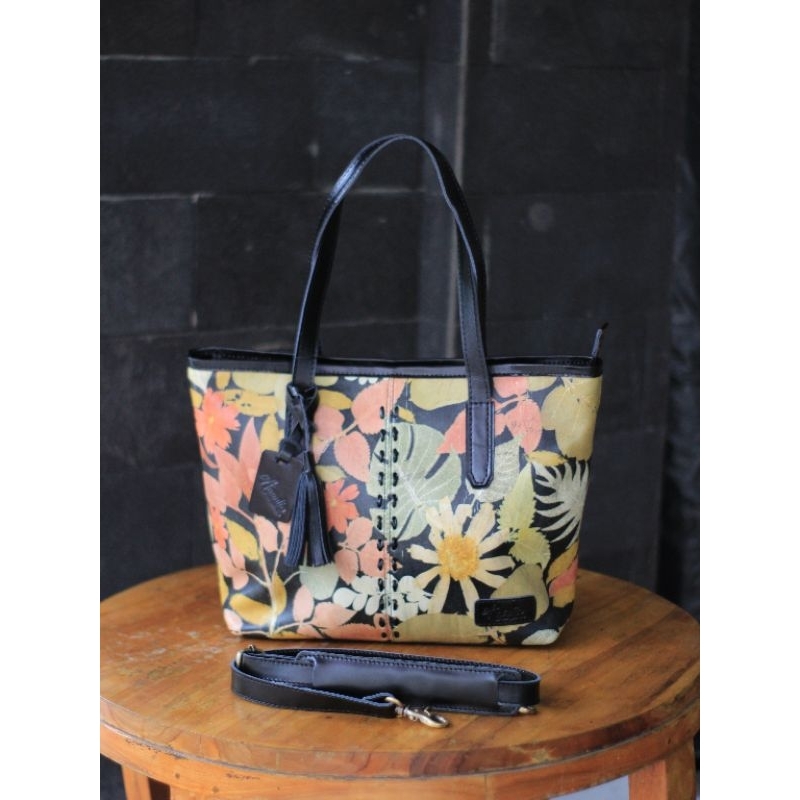 TOTE BAG . TAS KULIT WANITA / LINTANG. KULIT ECOPRINT