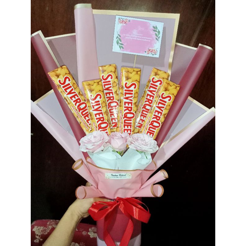 

Buket snack coklat mix mawar segar CIMAHI BDG PADALARANG