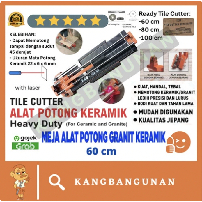 alat potong keramik granit manual 60cm Laser / tile cutter 60cm