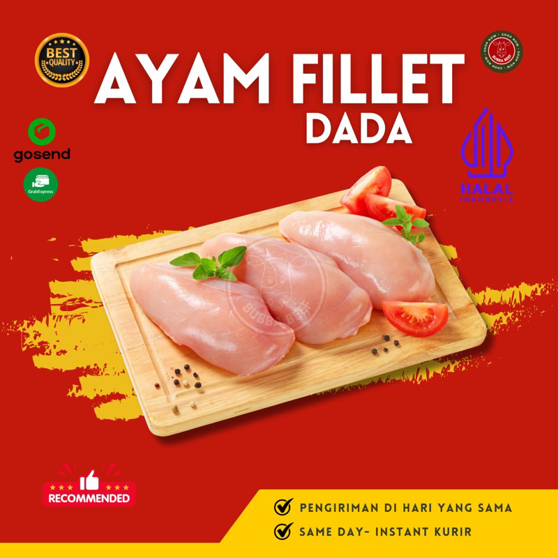 

Daging Ayam Fillet Dada | Dada Ayam Fillet | Daging Ayam Tanpa Tulang | Boneless Dada Ayam | BLD Ayam 500gr