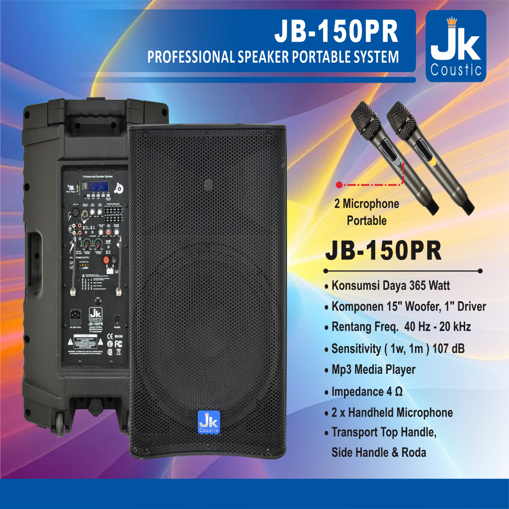 Speaker Portable 15 inch Jk coustic JB 150 PR