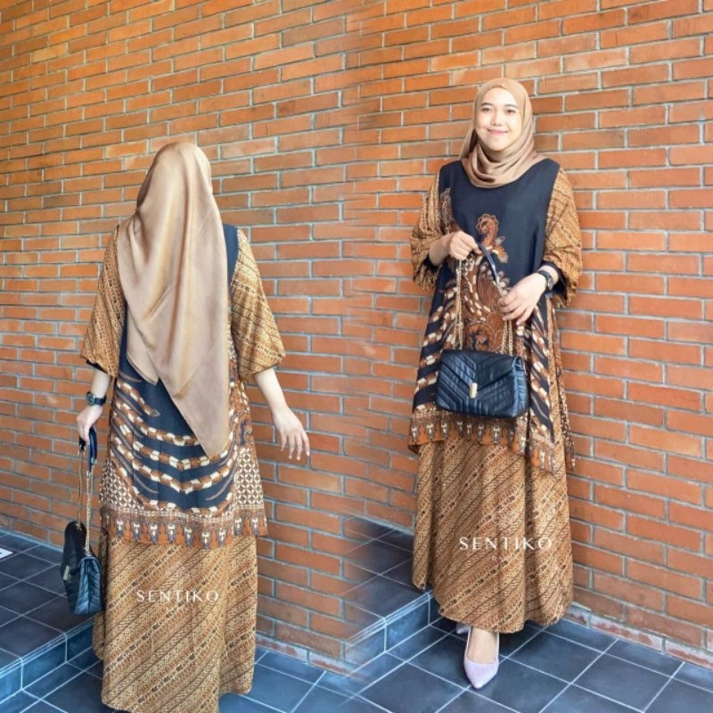 Gamis Batik Pesta Elegant Mewah Rukmasara By Sentiko Batik