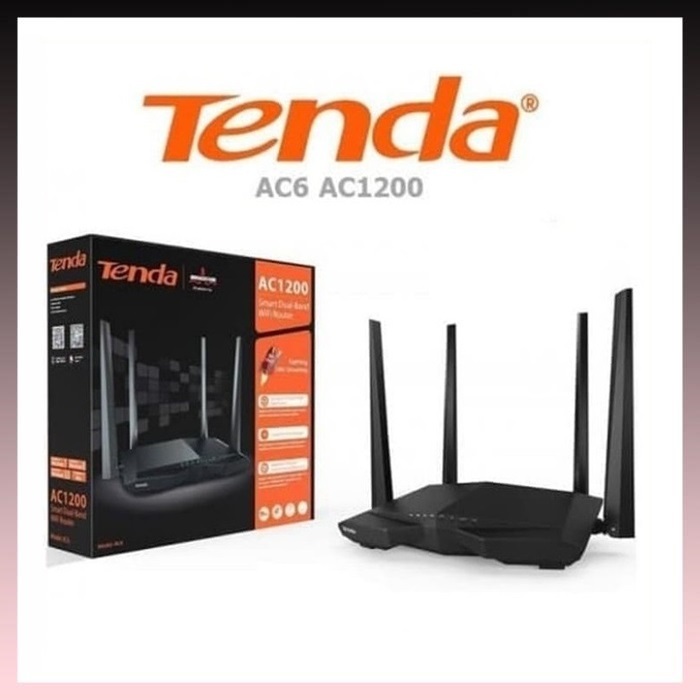 Router Tenda AC6 Dual Band AC1200 Mbps Wifi Extender Repeater Gigabit