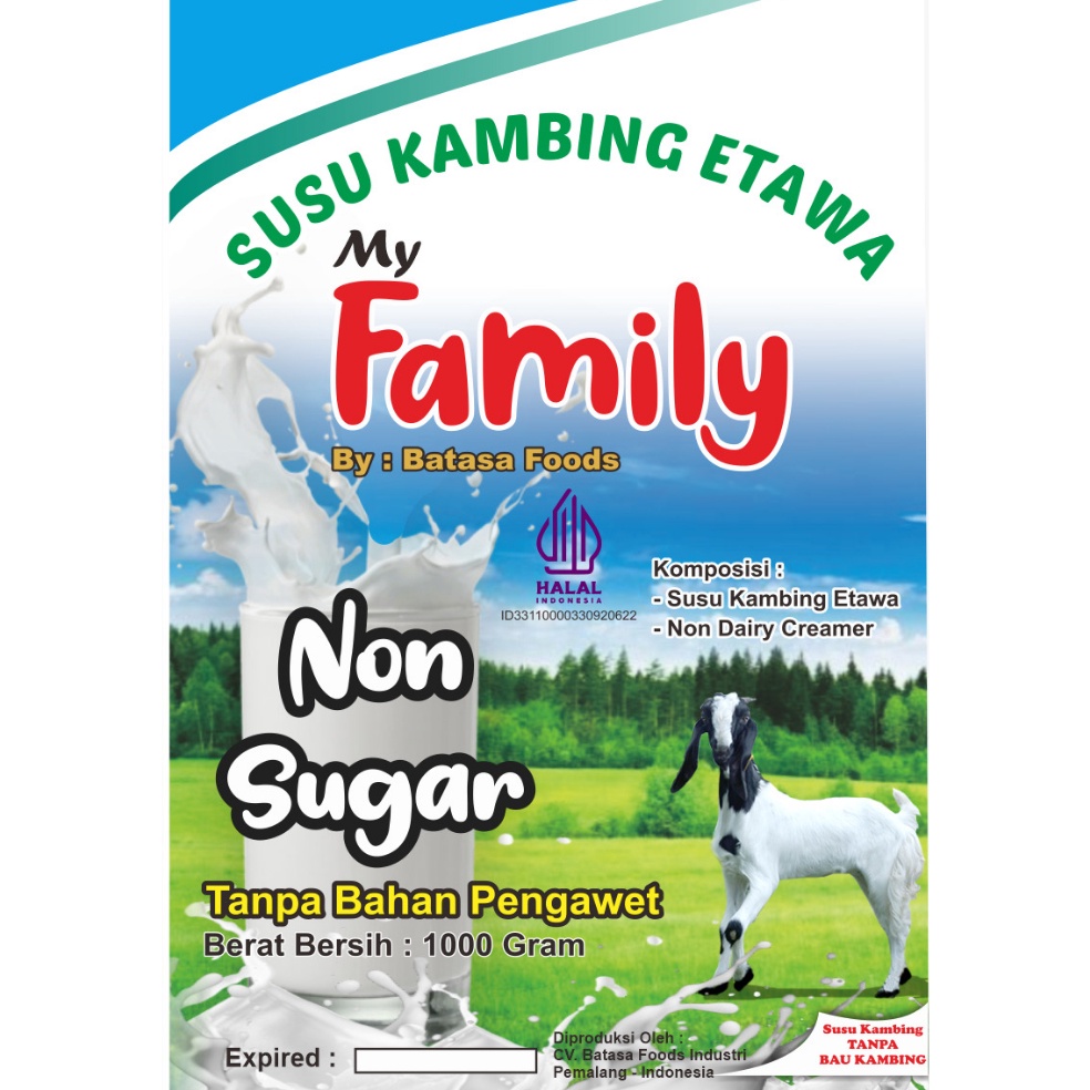 

44 Susu Kambing Etawa Family Non Sugar 1 KG Alufoil Ready