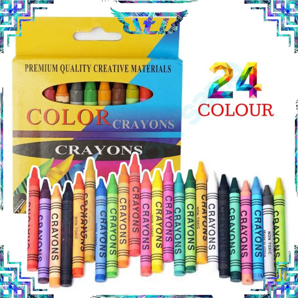 

TBB Pensil Crayon 1 Set Isi 24 Warna Alat Mewarnai Anak-Anak Lengkap S096