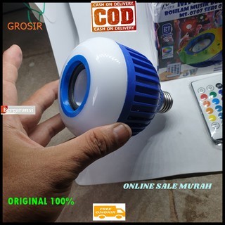 G215 Ori 100% led music blub Lampu musik rumah bluetooth Bohlam speaker spk Bluetoot mini mp3 audio 