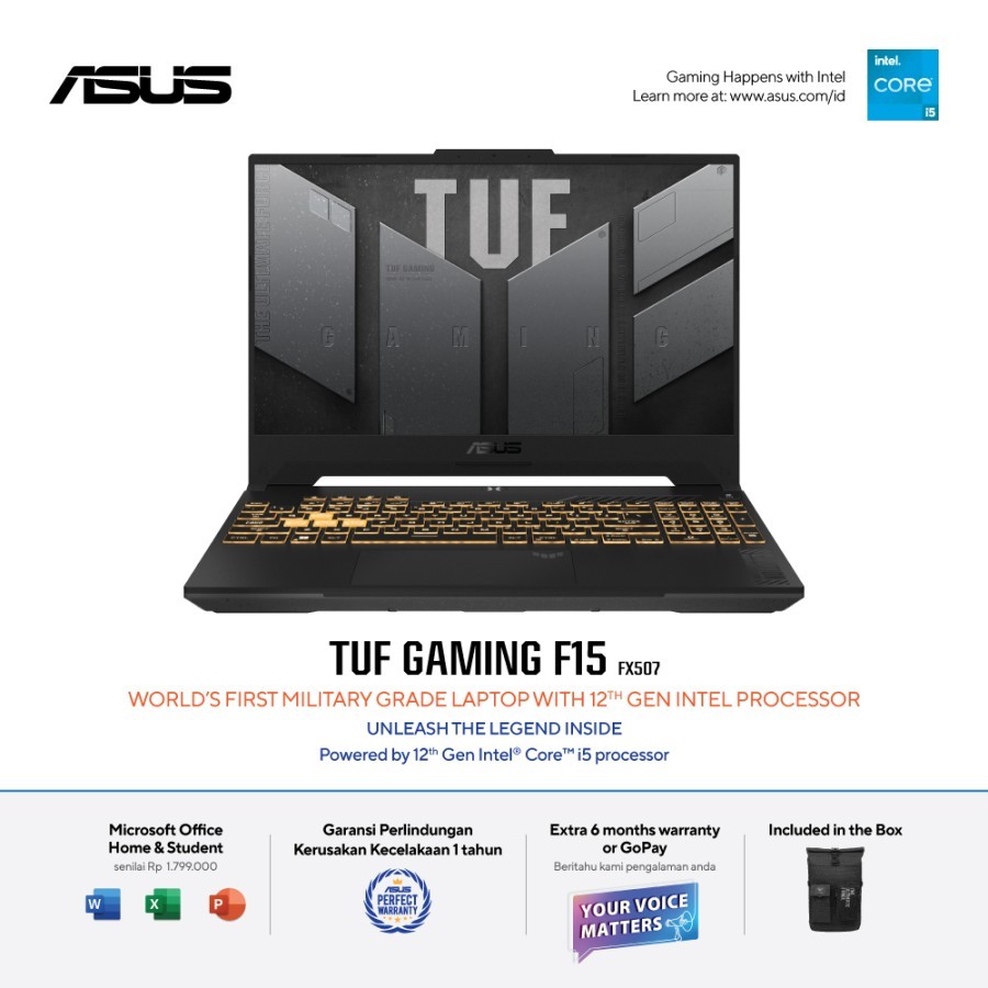 ASUS TUF GAMING F15 FX507ZC4 I535B6M O GeForce RTX™ 3050