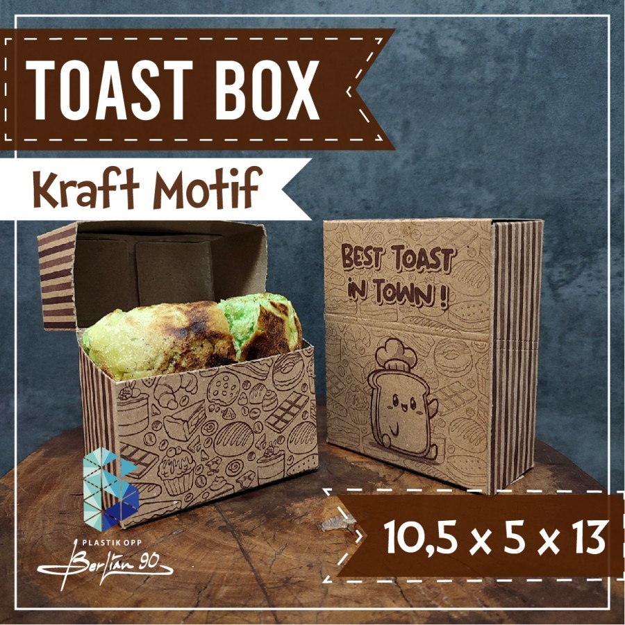 BOX TOAST TAKE AWAY ISI 50 PCS termurah bahan kraft