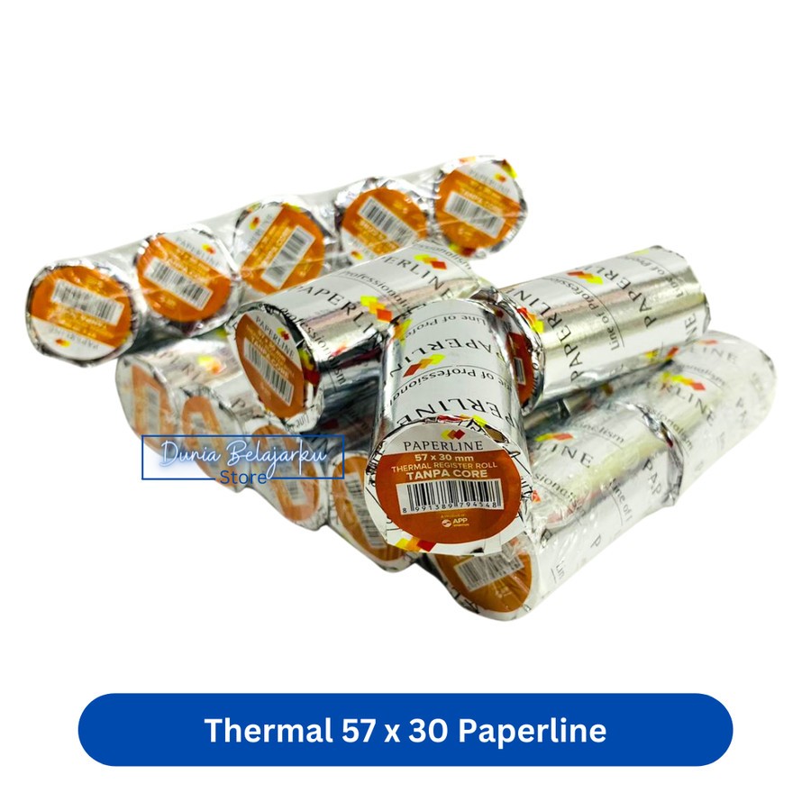 

Kertas Struk Kasir Thermal Paperline 57x30mm Coreless Tanpa Tulang