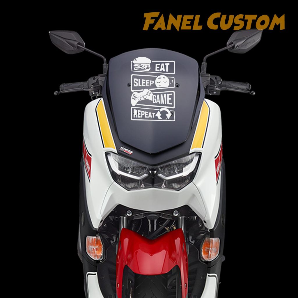 STIKER KEREN EAT SLEEP GAME CUTTING STICKER MOTOR MOBIL LAPTOP