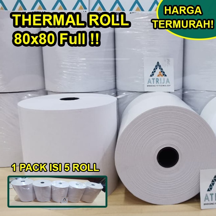 

MURAH EKONOMIS Kertas Struk Kasir 80x80 - Kertas Thermal 80 x 80 Full
