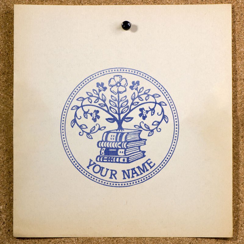 

Stempel Buku Perpustakaan Ex Libris Stamp Custom Nama SE-20