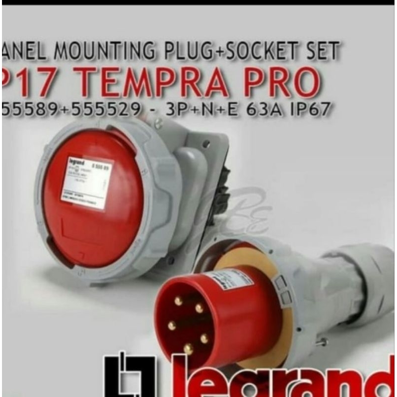 legrand panel mounting 63A 3p+N+E ip66 legrand 555589+555529