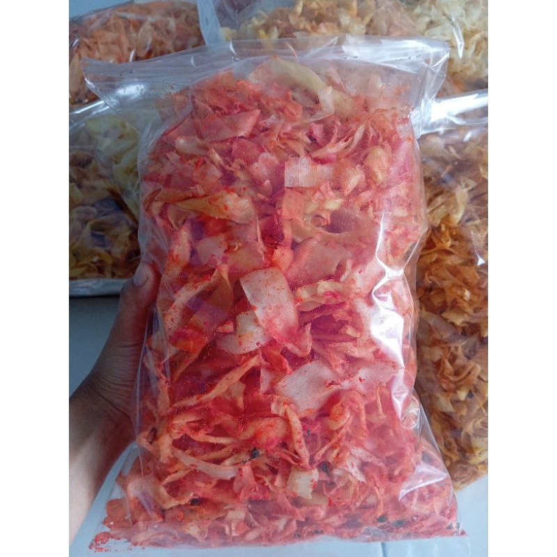 

Keripik Sitipis 1kg Pedas Manis