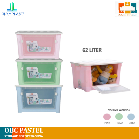 Olymplast Box Container| Kotak Penyimpanan Serbaguna OBC Pastel/OBC Pure [Gosend]