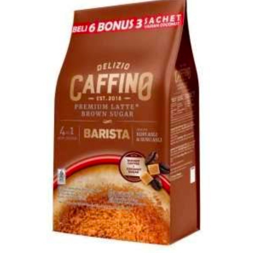 

Caffino Barista Coconut Sugar Gusset - Bubuk Kopi Instan 9 Sachet x 25