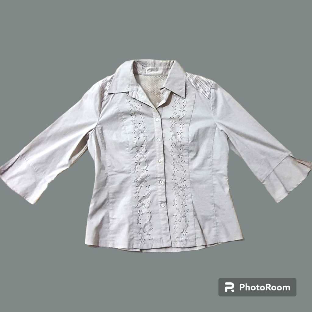 Baju Kemeja Wanita Warna Coklat Susu Size 2 Red Club