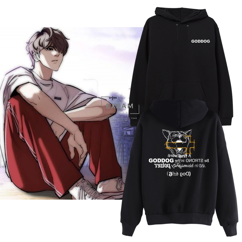 Jaket Hoodie Goddog Seong Yohan Goddog Crew Lookism Outfits Komik Korea