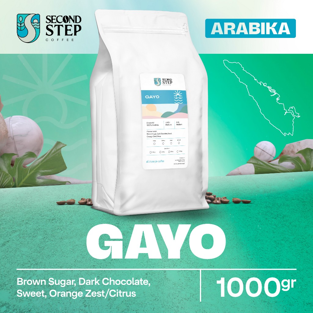 

Biji Kopi Bubuk Arabika Gayo Aceh Arabica Coffee Roast Beans 1Kg