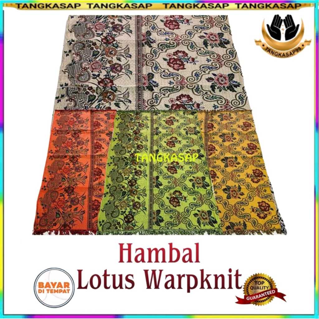 Karpet / Hambal Lotus warpnik Serba Guna Rajut Tenun 180 X 280 / 180 X 220
