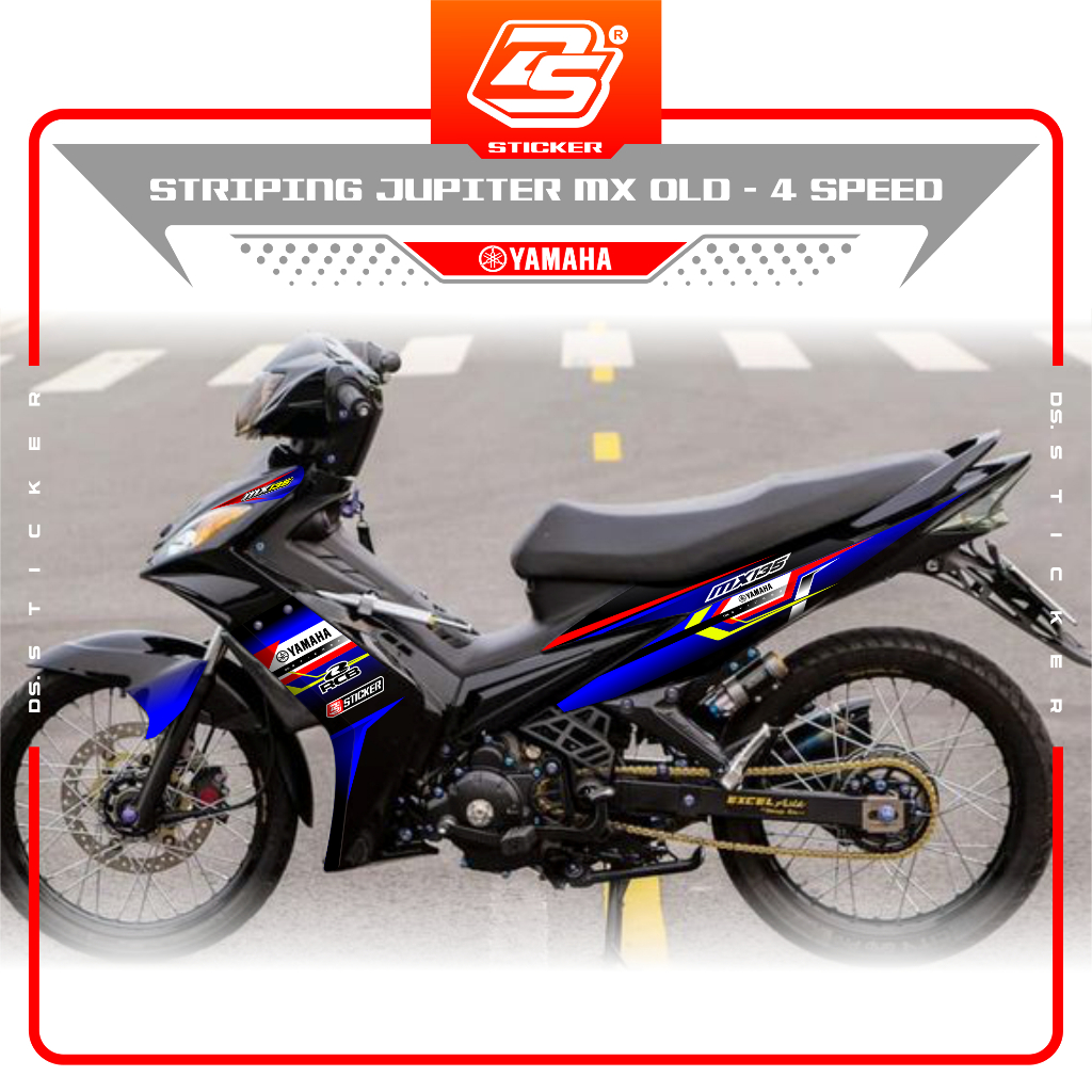 Stiker striping motor yamaha Jupiter MX 135 2009 2010 lama old Sticker Jupiter mx old 4 Speed DS001