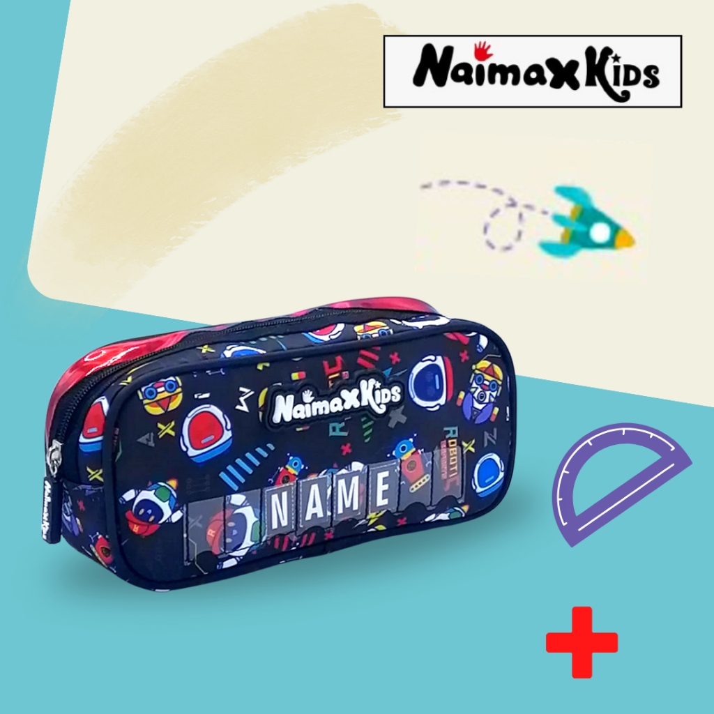 

Pencil Case Custom Nama | Naimax kids Pencil Case Medium Anak Laki-Laki