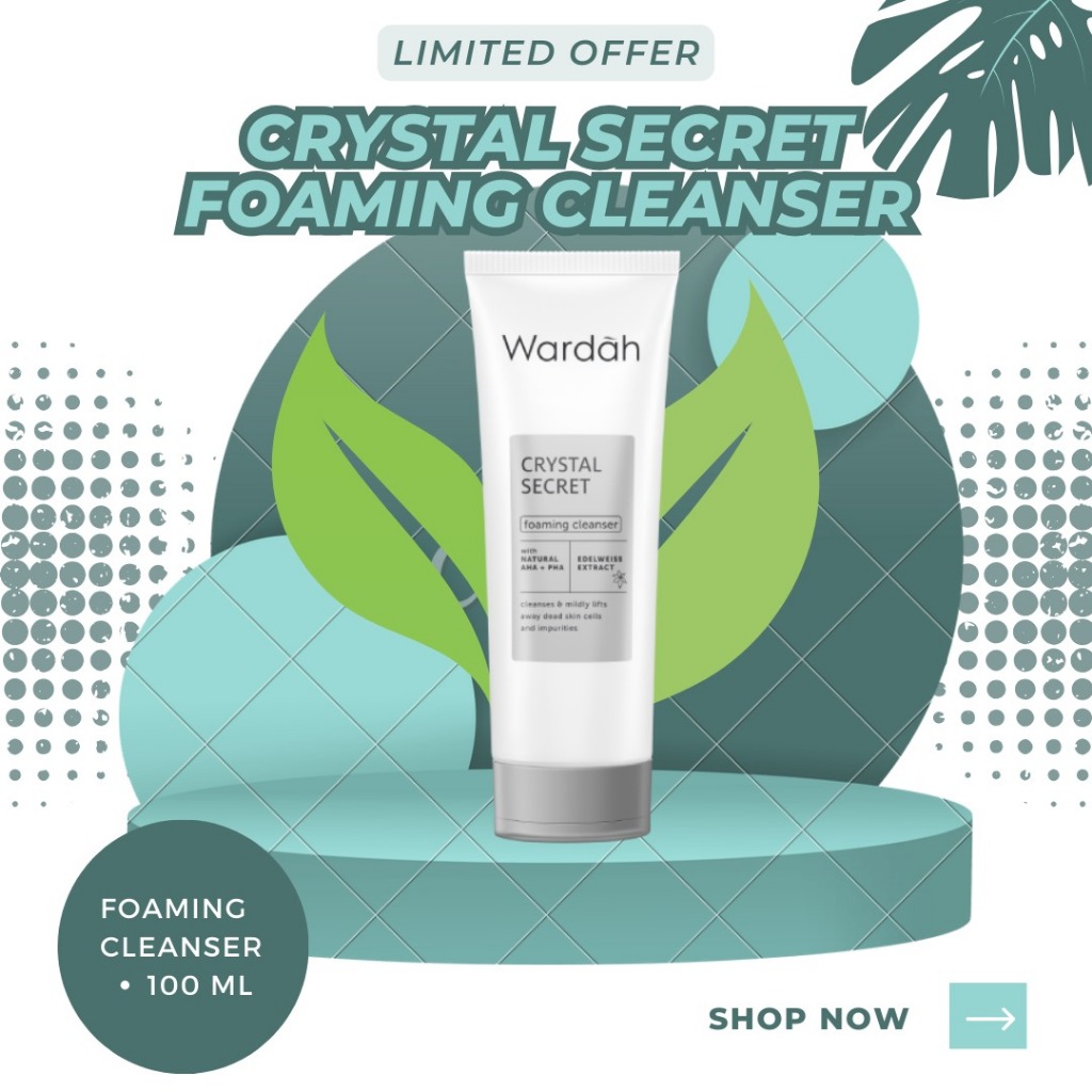 Wardah Crystal Secret Foaming Cleanser - Sabun Cuci Muka Mencerahkan