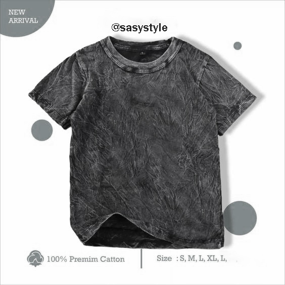 COD BAJU WASH ANAK / ATASAN STONE WASH PREMIUM / BAJU STONE WASH ANAK UMUR 1-10 TAHUN / BAJU STONE W