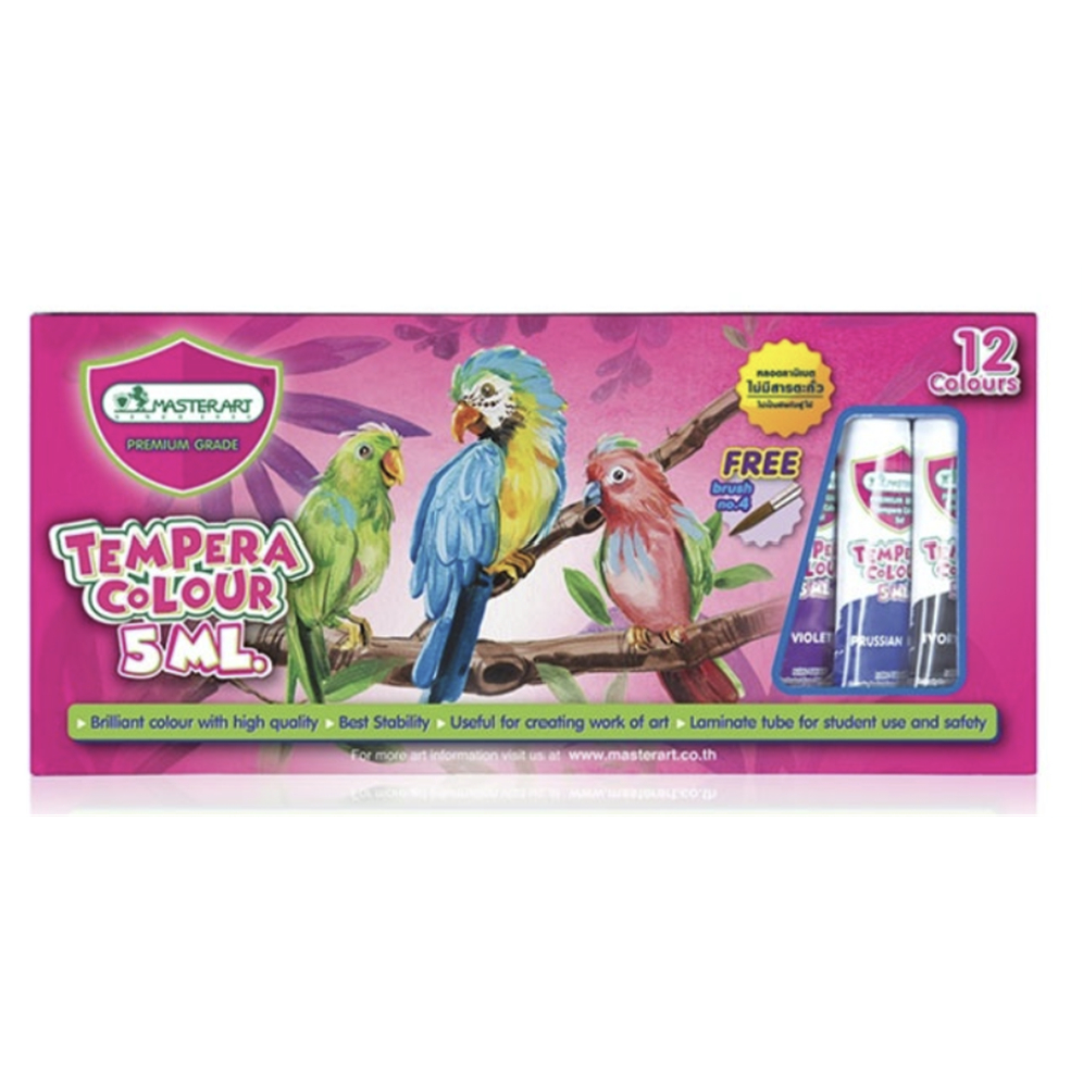 

[Master Art] Tempera Colour Set (Cat Tempera) 5ml x 12 Colours