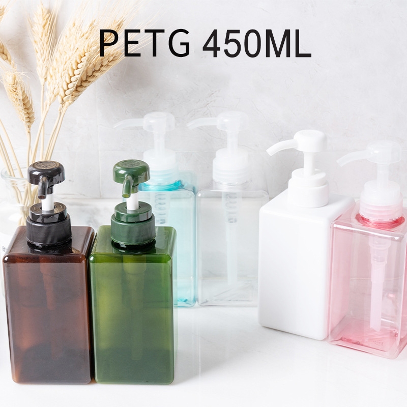 Botol Pump 450ml / Botol Pump Kotak Aesthetic Tebal Import / Botol Sabun Cantik / Botol Hand Sanitiz