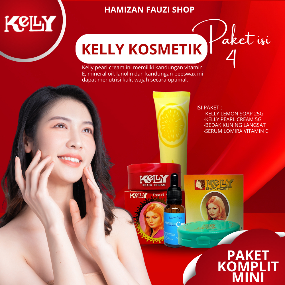 Paket Komplit Kelly Pearl Cream 4 Mini Produk | HAMIZAN FAUZI SHOP