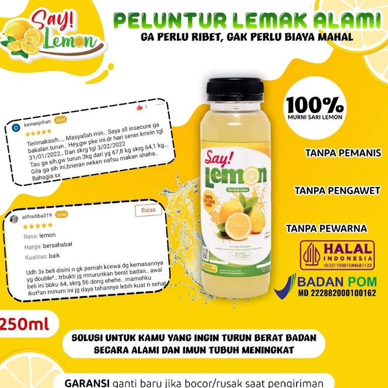 

[0V055] Saylemon 250ml BPOM Sari Jus juice Air Lemon Peras Asli Ori Original 100% Murni Fresh Segar Sehat Menyehatkan Daya Tahan Tubuh Diet Detox Detoks Langsing Pelangsing Melangsingkan Vitamin C bukan lemovita tgyps