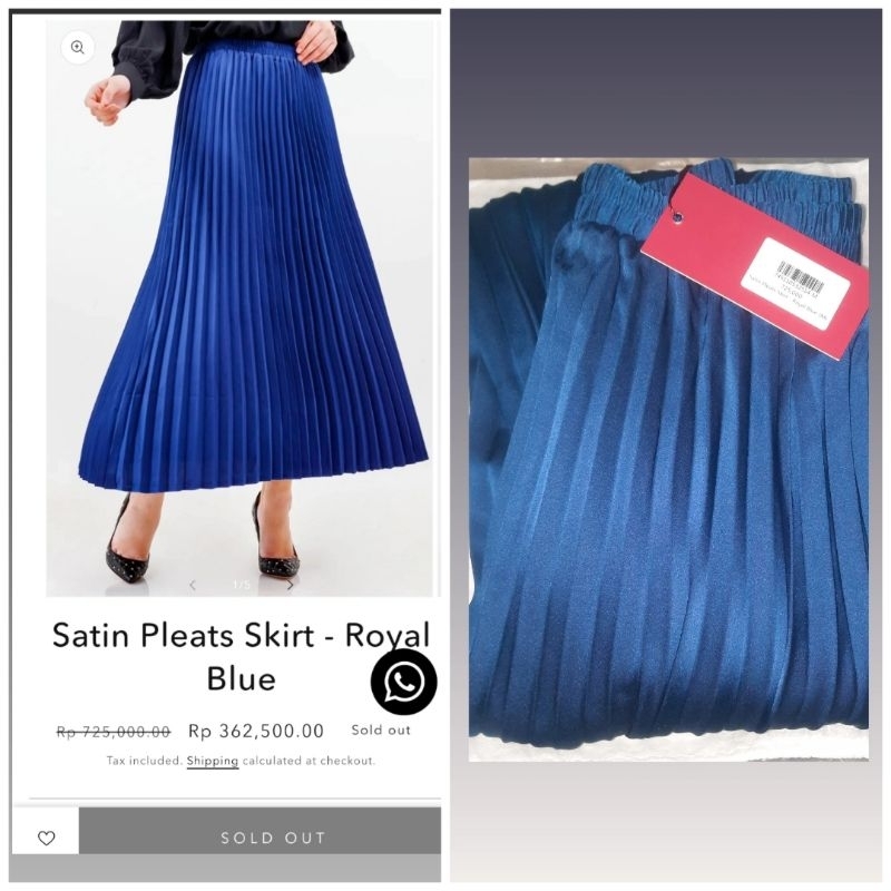 new satin rok pleats plisket skirt no preloved benang jarum buttonscarves wearing klamby vivi zubedi