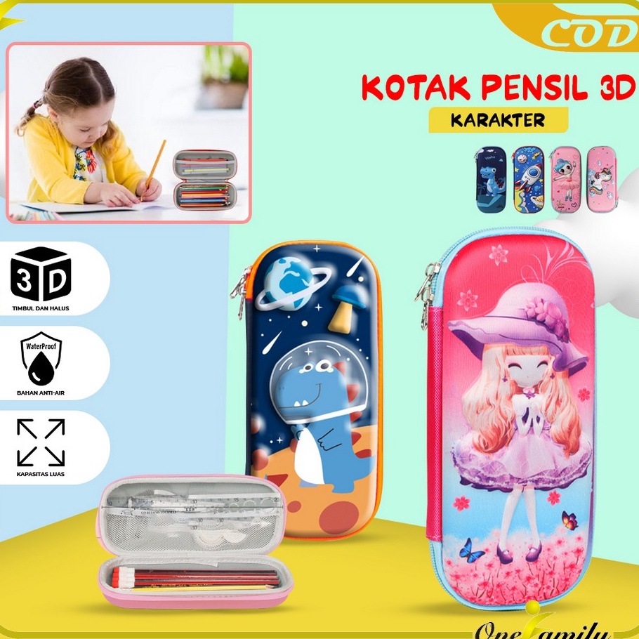 

Ready stock ONE-A39 Kotak Pensil 3D Karakter Timbul Tempat Pensil Anak Sekolah TK / Tempat Penyimpanan Alat Tulis Anti Air Import ➱➴≛❉